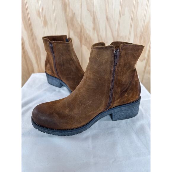 Naot Wander Bohemian Collection Brushed Seal Brown Leather Ankle Boots US 11 - Picture 10 of 13